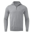 thumbnail image 4 of Sweaters for Men - Casual Bottoming Solid Color Warm Wool Knit Half Zip Long Sleeve Sweater Jacket, Daily Layering Wear, Breathable Fabric, Comfortable Outerwear, Men's Clothing, 4 of 4
