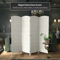 thumbnail image 2 of Red Lantern 6 ft. Tall Diamond Weave Fiber Room Divider - White - 4 Panel, 2 of 6