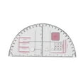 thumbnail image 1 of Regla de geográficas acrílicas, transparente, con latitud y grados, medición escolar para viajar, trabajar al aire libre estiloA CUTICAT Transportador semicircular, 1 of 6