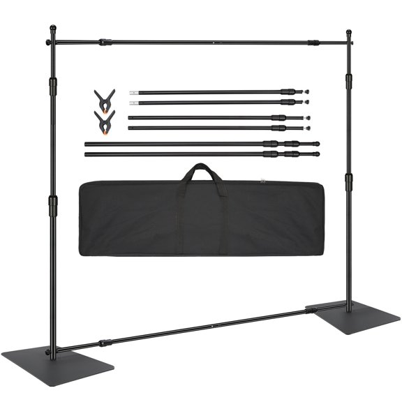 Pipe and Drape Kit Heavy Duty Backdrop Stand Carbon Steel Base 10x10 ft