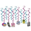 3 Packages - I Love The 90's Whirls (12/Package) by Beistle Party Supplies