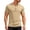Khaki, variant on Men's Henley Short Sleeve Shirts Moisture Wicking Lightweight T-Shirts Casual Summer Basic Tee Shirt Red 3XL