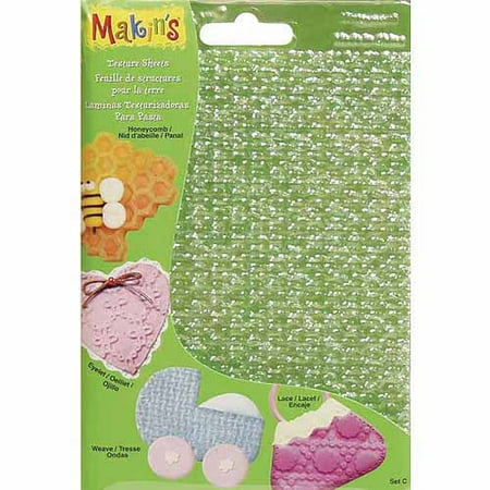 Makin's Clay Texture Sheets, 7" x 5-1/2", 4pk