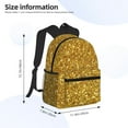 thumbnail image 3 of Goofa Gold Glitter Print Casual Backpack for Women Men,Waterproof High School Bookbag,Lightweight Travel Daypack,Classic College Backpack,Laptob Backpack, 3 of 6