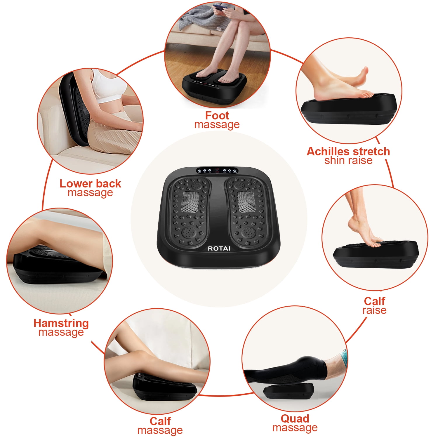 BEF Upgraded Electric Foot Massager Machine, 5 Auto Modes 20 Levels Speed, Remote Control, Deep Kneading Therapy by BEF, Gifts for family menbers