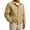 Khaki, variant on Men's Lapel Utility Outdoor Jacket with Multi Zipper Pockets Solid Casual Outerwear
