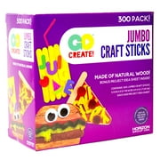 Go Create Wood Jumbo Craft Sticks, 300 Pack
