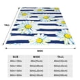 thumbnail image 5 of Bingfone Daisy Striped Nautical Print Flannel Fleece Blanket Throw Blanket For Bed,Sofa,Couch,Travel,Camping(40"X30"), 5 of 9