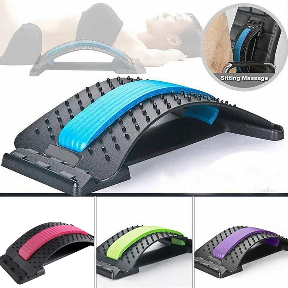 Back Massager Stretcher Fitness Lumbar Support Waist Spine Pain Relief
