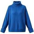 thumbnail image 7 of LUVDA Women's Chunky Ribbed Sweaters Long Sleeve Pullover Turtleneck Loose for Winter, 7 of 7