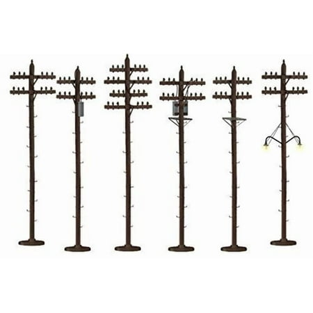 Lionel 6-37939 O Scale Detailed Telephone Poles (Pack of 6)