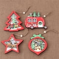 thumbnail image 3 of Colorful Hanging Ornament Tree Pendant Wooden Pendant Five-Pointed Star Luminous Pendant Tree Decoration, 3 of 8