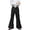 A-Black291, variant on Men's Solid Color Flare Pants Wide Leg Button Fly Trousers Retro Western Casual Wear Bottoms