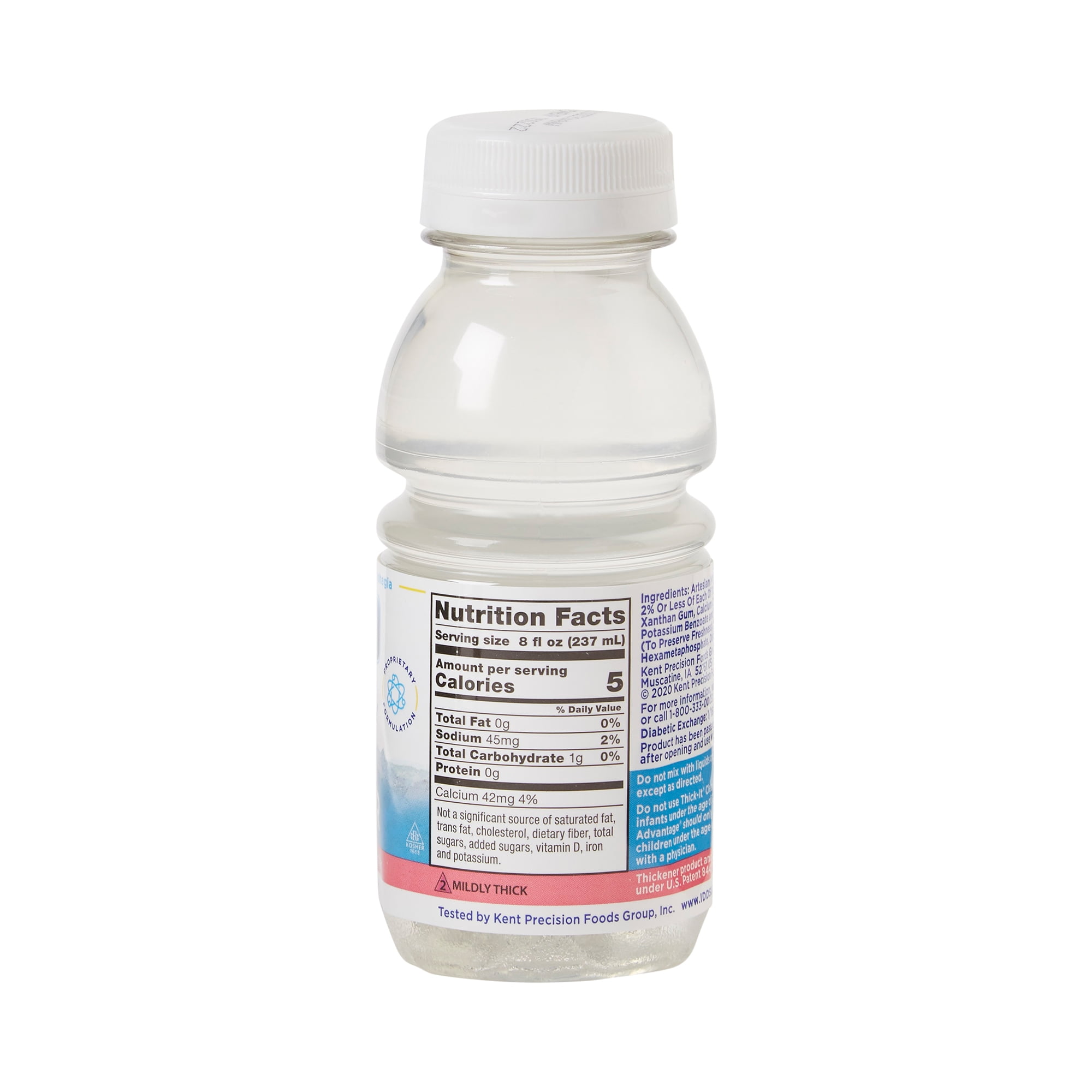 Thick-It Clear Advantage Thickened Water, 8 ounce Bottle, Unflavored, Nectar Consistency, 24 Count