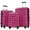 Hot Pink Leopard, variant on EUROCO 3PCS Luggage Sets(20"/24"/28"),Expandable PC Durable Hardshell Lightweight Suitcase Sets with TSA Lock and 360 Silent Spinner Wheels,Hot Pink Leopard