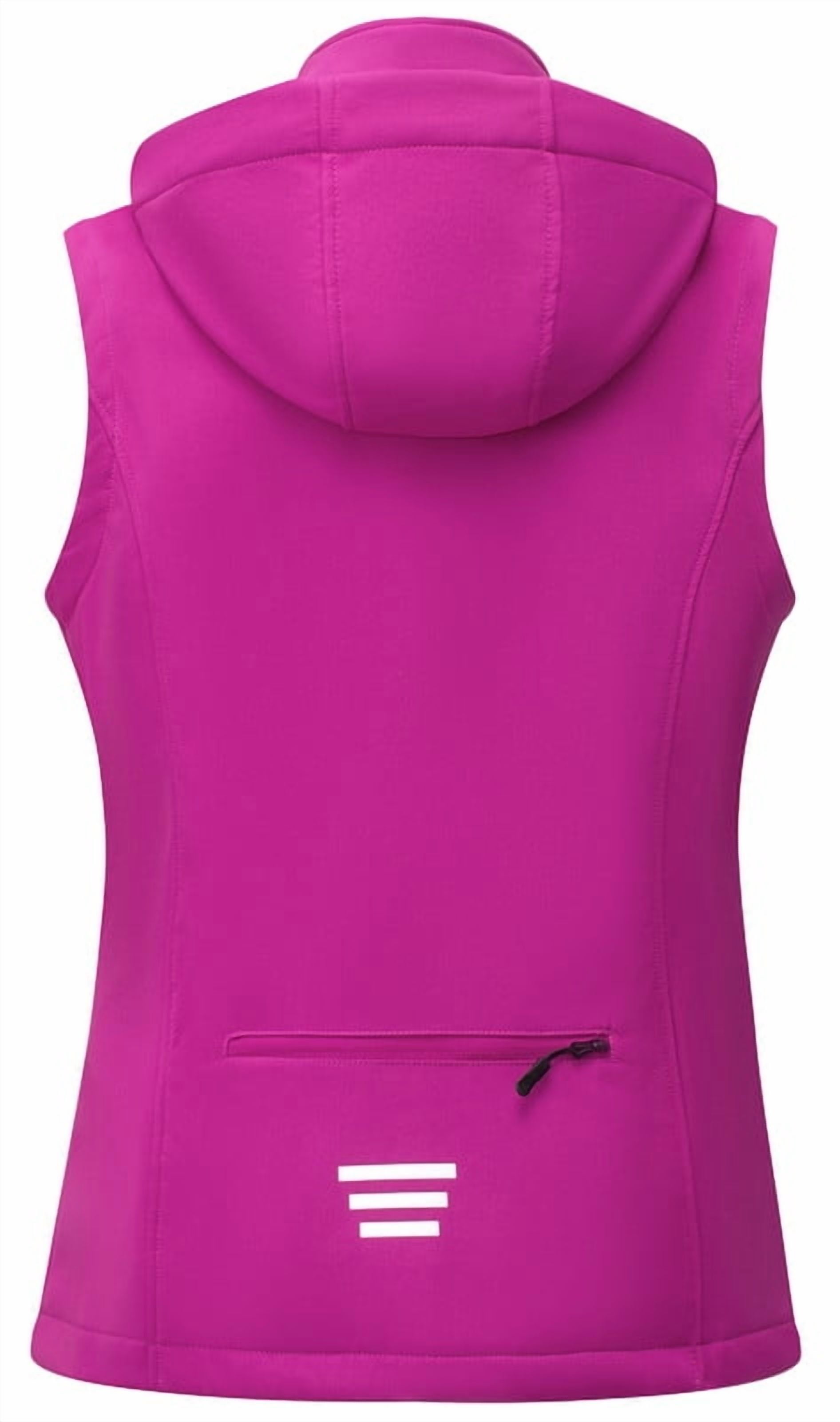 KVE Women's Hooded Softshell Vest Fleece Lined Windproof Zip Up Sleeveless Jacket Lightweight Coat for Running Purple X-Large
