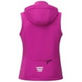 thumbnail image 2 of KVE Women's Hooded Softshell Vest Fleece Lined Windproof Zip Up Sleeveless Jacket Lightweight Coat for Running Purple X-Large, 2 of 9