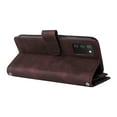 thumbnail image 5 of Case for Samsung Galaxy A02S Cover Zipper Pocket Wallet Case Magnetic Protective - Braun, 5 of 5