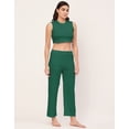 thumbnail image 3 of Moomaya Sleepwear, Cotton Jersey 2 Pc Coord Night Suit, Crop Top & Pajama Set, 3 of 9