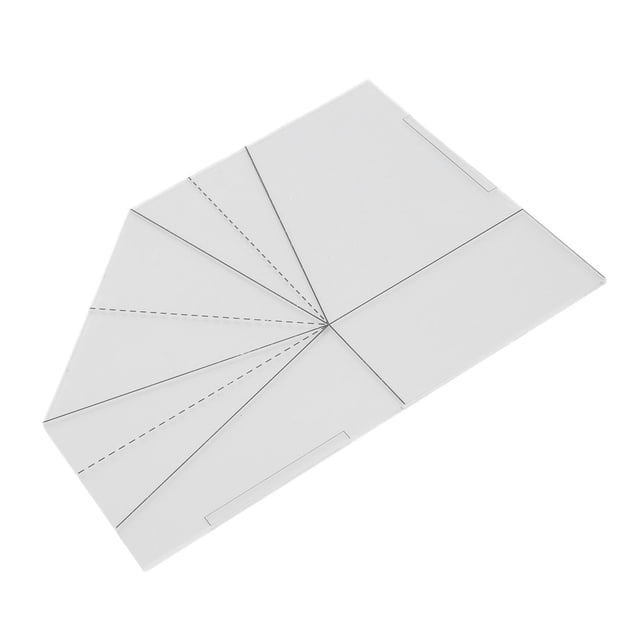 Acrylic Foldable Food Basket Sew Template, Transparent Handbag DIY Sewing Ruler, for Making Picnic Bag, Lunch Bag, Portable Food Basket