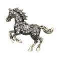 thumbnail image 1 of Hioecau Broche Cheval Style Rétro Strass Scintillants Épingles Vêtements Chapeaux Sacs Écharpes Badge Accessoires, 1 of 8