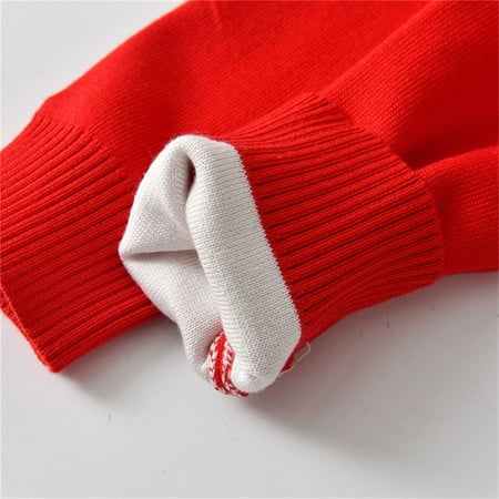 

nsendm Cardigan Toddlers Toddler Kids Girls Boys Christmas Deer Sweater Casual Prints Knitted Long Sleeve Girls Thin Hoodies Sweater Red 2-3 Years