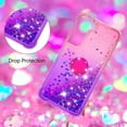 thumbnail image 5 of Case for Samsung Galaxy S22 Plus with Magnetic Ring Kickstand, Gradient Quicksand Glitter Flowing Liquid Floating Cute Phone Case Clear TPU Cover for Samsung Galaxy S22 Plus JB Pink Mauve, 5 of 14