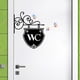 thumbnail image 3 of Inteprter Home Office Hotel insecto WC hormigón azulejo pared pegatina decorativa centro comercial baño puerta calcomanía PVC decoración Juegos de accesorios de baño, 3 of 6