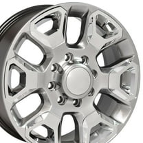 OE Wheels DG66 20 Inch Rims Fit Ram 2500 Style 8x165.1 20x8 Gloss Hyper Silver with Chrome Insert - Hollander 2562 (Set of 4)