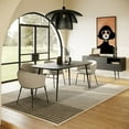 thumbnail image 2 of Modrest Billy Modern Black Oak & Gold Buffet, 2 of 4