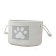 thumbnail image 2 of Kumdkd Durable Rope Round Dog Toy Basket & Storage Bins with Handle, Large Dog bin - Perfect for organizing pet Toys, Blankets, leashes Grey-white, 2 of 6