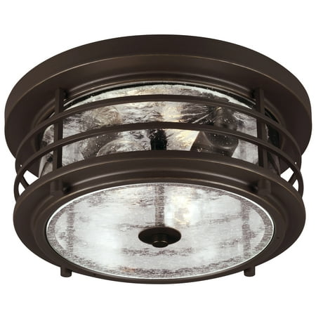 Sea Gull Lighting 7824402 Sauganash 2 Light Outdoor Flush Mount