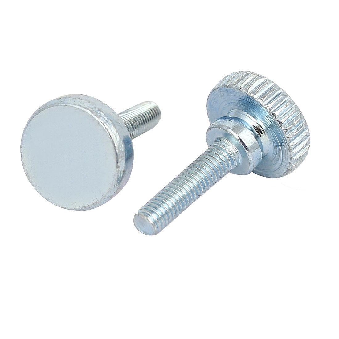 M3x12mm Flat Knurled Head Fully Threaded Thumb Screws Bolts Fastener