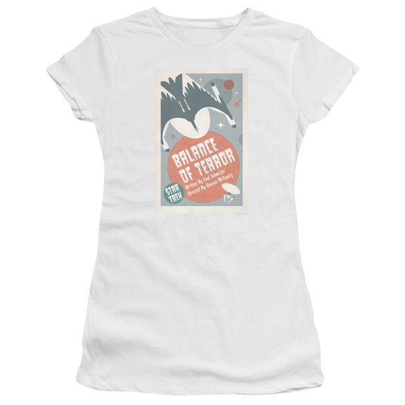Star Trek Tos Episode 14 Junior Women's Sheer T-Shirt White