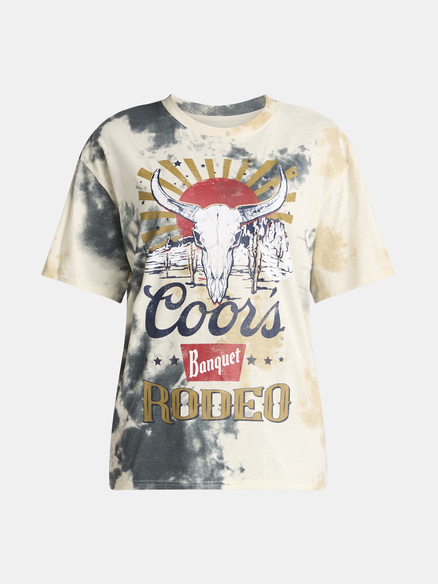 Coors Light Women's Oversized Graphic Tee with Short Sleeves, Sizes XXS-XXL