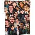 thumbnail image 2 of Throw Blankets Pedro Pascal Photo Collage Blanket Bedding Blankets Sofa Blankets Flannel Blankets Air Conditioning Blanket 40"x50", 2 of 6