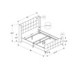 thumbnail image 4 of Monarch Specialties Bed, Queen Size, Platform, Bedroom, Frame, Upholstered, Linen Look, Metal Legs, Beige, Chrome, Transitional, 4 of 8