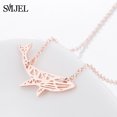 thumbnail image 2 of SMJEL, collares de montaña de animales de acero inoxidable para mujer, joyería diaria, collar de moda con mapa del mundo, collar de zorro ondulado, cadena Collier 2024, 2 of 2