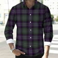 thumbnail image 6 of POROPL Plaid Shirts for Men Big and Tall Long Sleeve Button Down Shirts Summer Beach Tropical Party Blouses Tops, 6 of 8