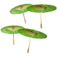 thumbnail image 2 of TJ Global PACK OF 4 Japanese Chinese 33" Umbrella Parasol For Wedding Parties, Photography, Costumes, Cosplay, Decoration And Other Events - 4 Umbrellas (Green), 2 of 2