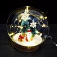 thumbnail image 3 of Globo de cristal navideño con luces LED perfecl decoración luminosa con Adornos transparentes, 3 of 8