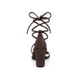 thumbnail image 4 of BLISSFUL STEP Women's Clear Strap Block Heel Lace up Heels Sandals Coffee (Size 7), 4 of 8