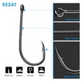 thumbnail image 3 of 200 Pack Treble Hooks  Strong Steel Hooks for Fishing, Black Nickel Finish, Sharp Barbed Hooks for Freshwater & Saltwater, 3 of 5