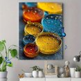 thumbnail image 4 of Yellow Blue Abstract Oil Water Macro Canvas Art, Modern Artwork for Home Office Wall Decor, 4 of 8