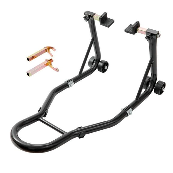 Motorcycle Rear Wheel Stand with U + L Fork Swingarm Spool 850 lbs. Load Motorcycle Lift Jack Stand for Suzuki Yamaha
