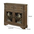 thumbnail image 4 of Benjara Traaditional Style Wooden Server with Two Spacious Drawers, Brown, 4 of 5