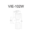 thumbnail image 4 of Dainolite VIE-102W-AGB Vienna 2 Light 12" Tall Wall Sconce - Brass, 4 of 5