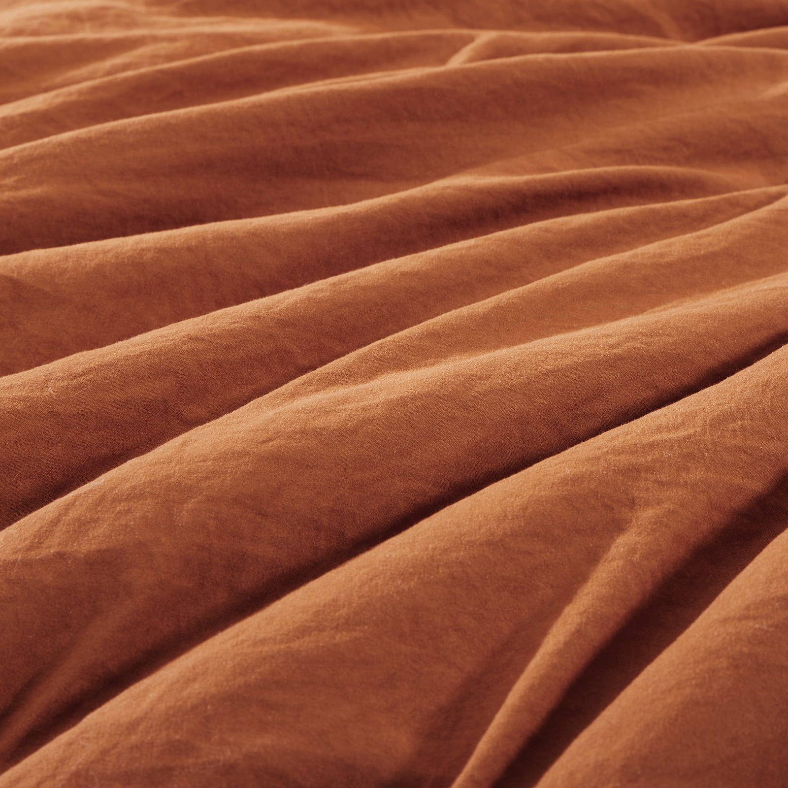 Amberspace Prewashed fabric 7-piece Bed in a Bag Comforter Set with Sheets,Burnt Orange,Queen