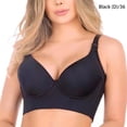 thumbnail image 4 of Sujetador de Copa Profunda Qarigey con Alambre Anti-flacidez Color Negro Talla 36, 4 of 6