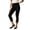 Black, variant on Women's Lace Leggings 3/4 Capris Stretchy Cropped Yoga Pants (White L)